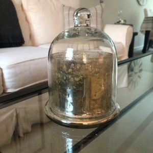 Pottery Barn Silver Mercury Glass Candle NWT